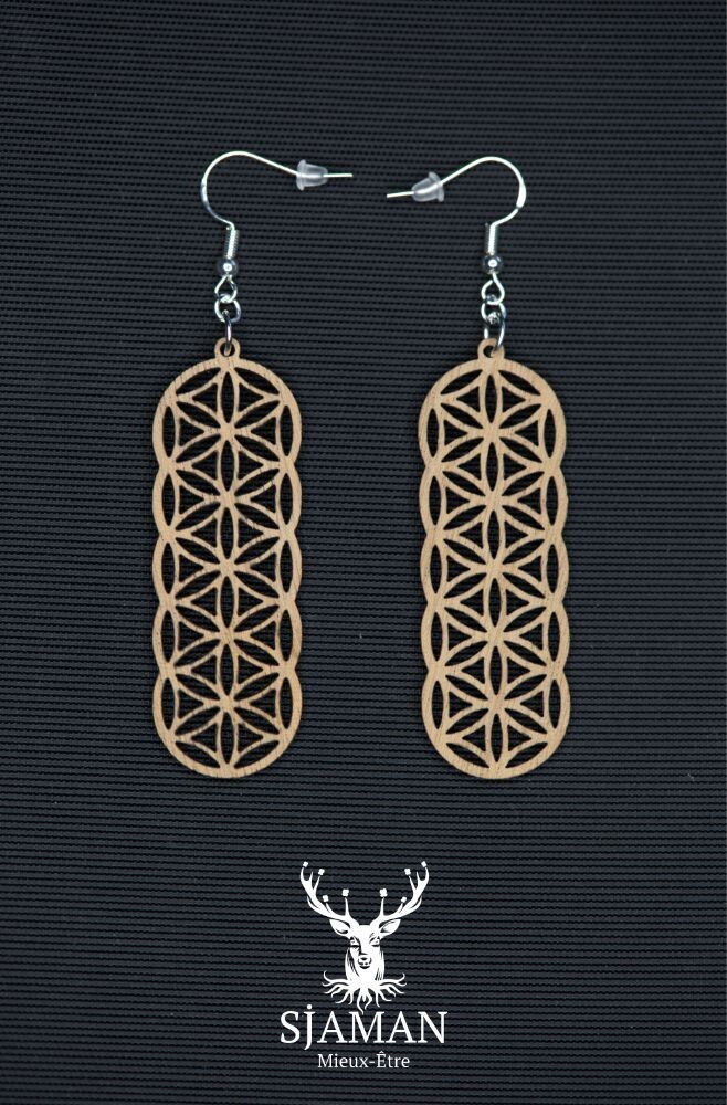 Boucles d'oreilles Fleur de vie