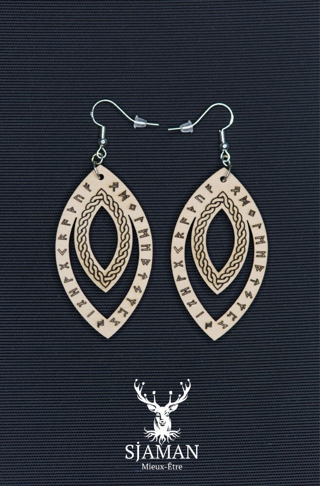 Boucles d'oreilles Goutte Runes