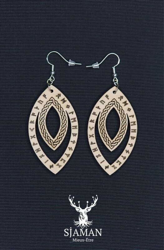 Boucles d'oreilles Goutte Runes
