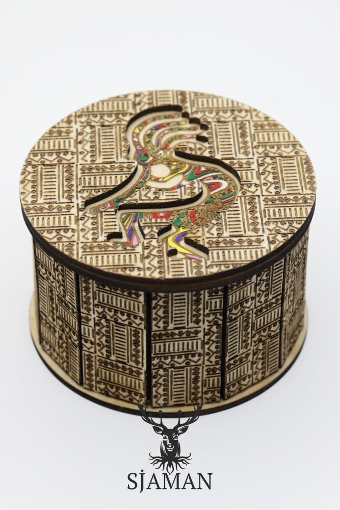 Boite ronde Kokopelli 10 cm