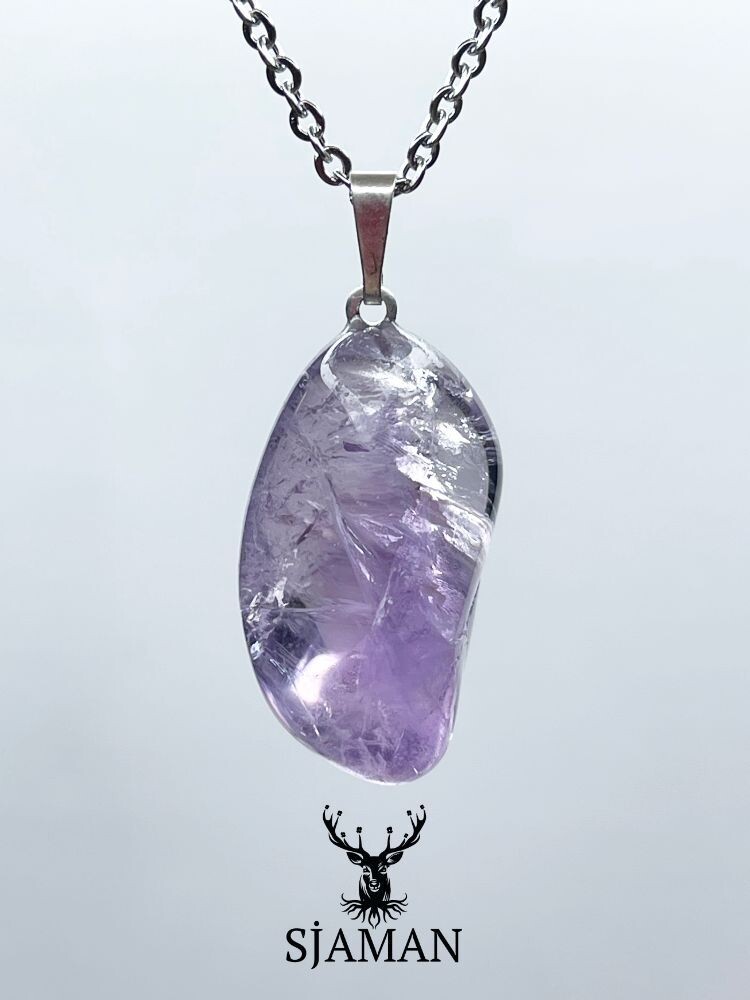 Pendentif pierre roulée Améthyste