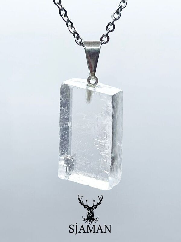 Pendentif pierre brute Calcite Optique