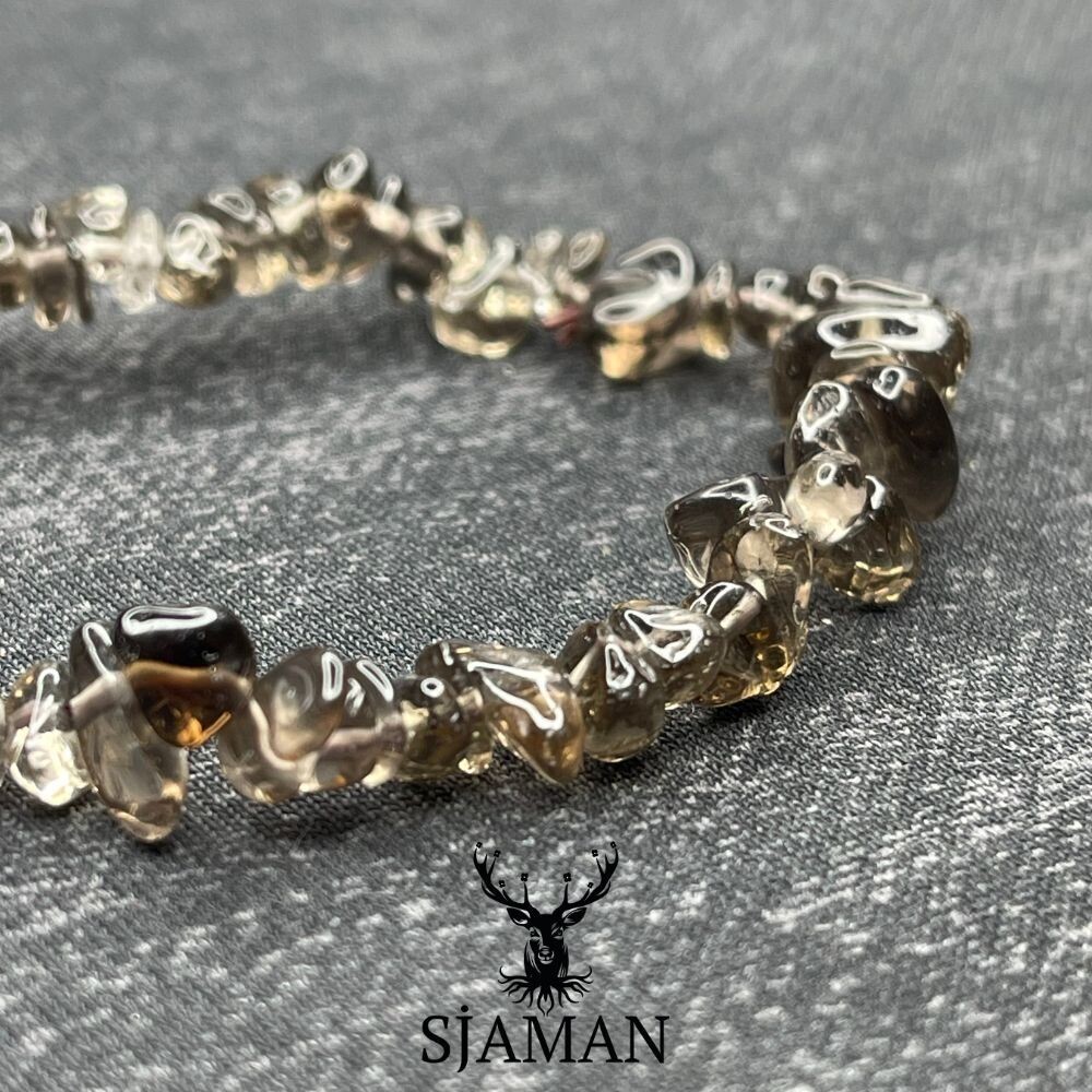 Bracelet Baroque en Cristal de Roche Fumé