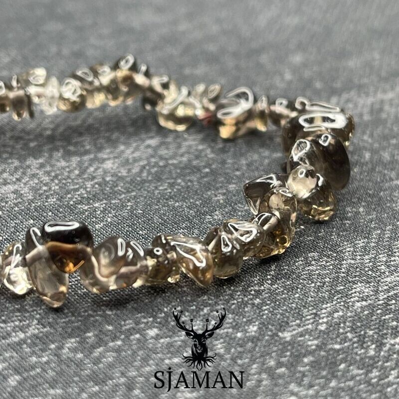 Bracelet Baroque en Cristal de Roche Fumé