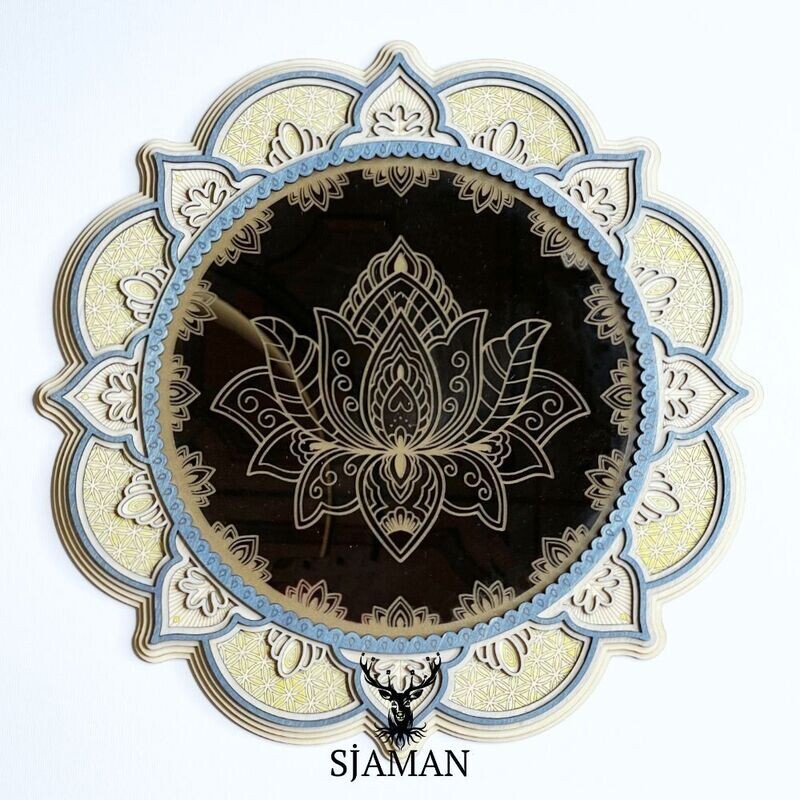 Miroir Lotus Azur