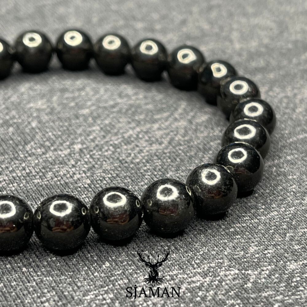 Bracelet "Deuil" en Jaïs