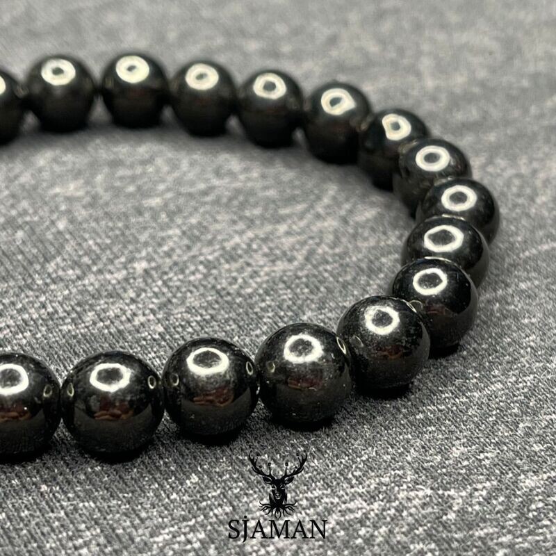 Bracelet "Deuil" en Jaïs