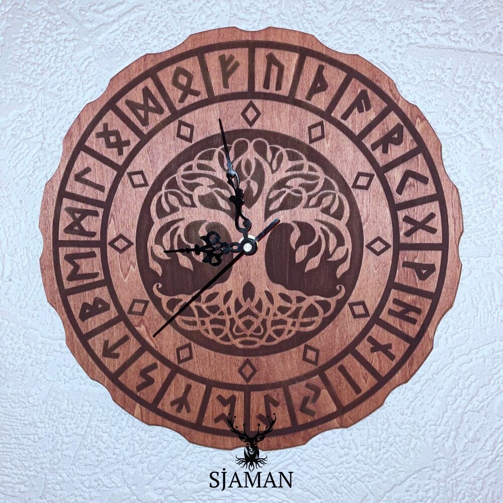 Horloge Yggdrasil avec Runes