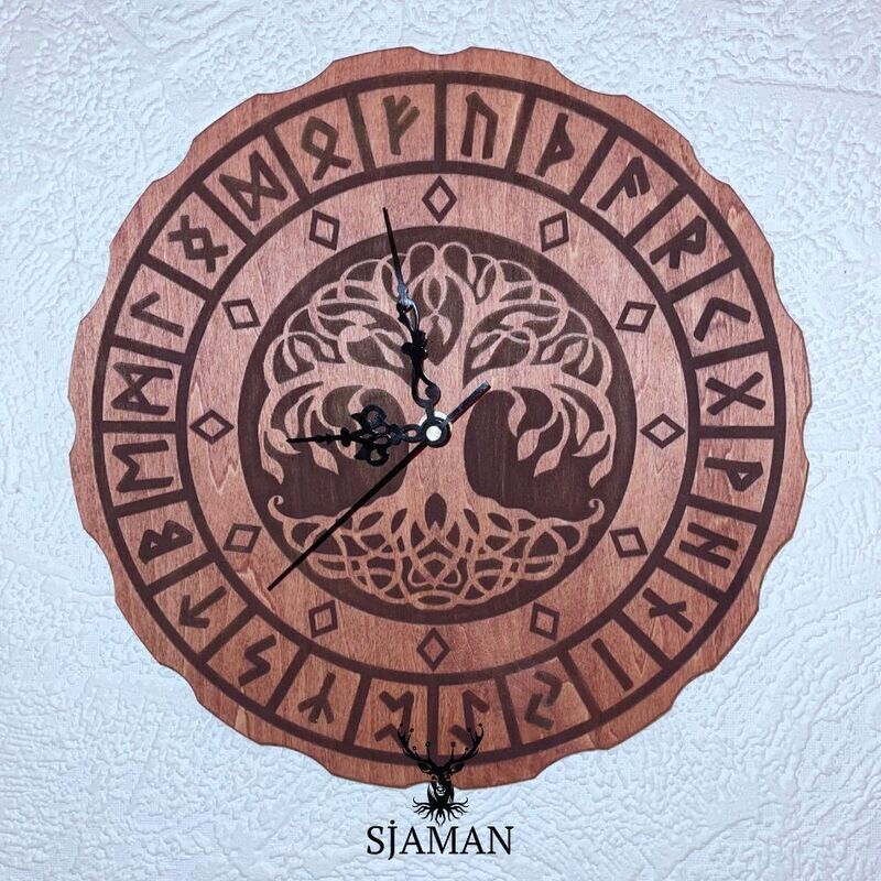 Horloge Yggdrasil avec Runes