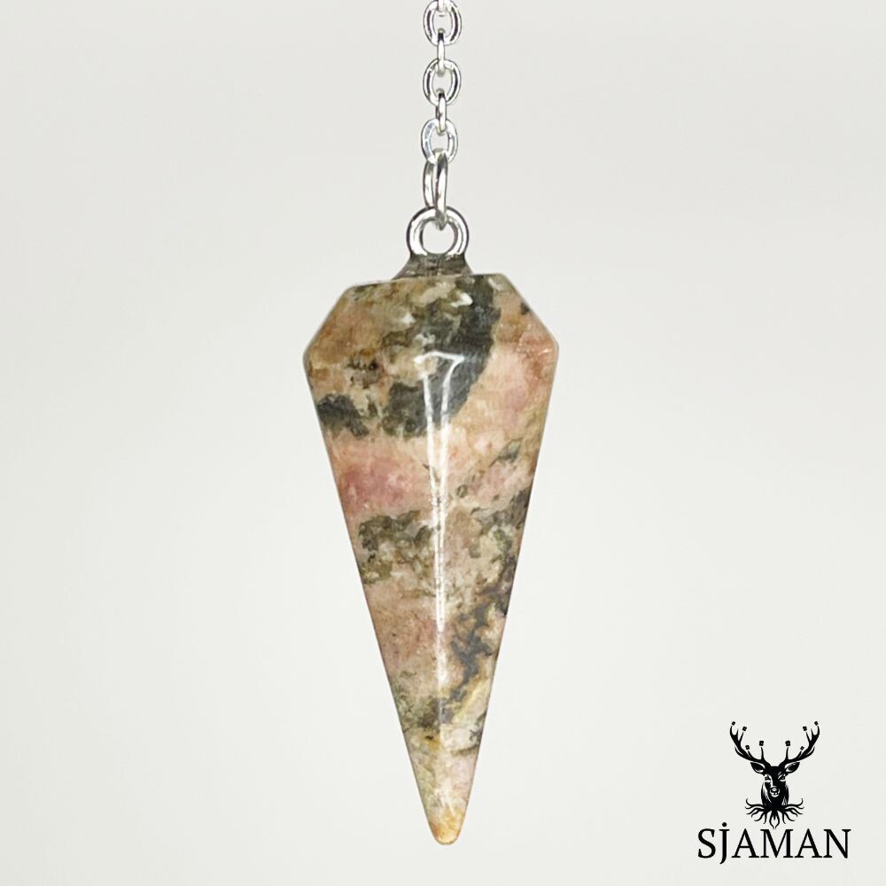 Pendule conique en Rhodonite