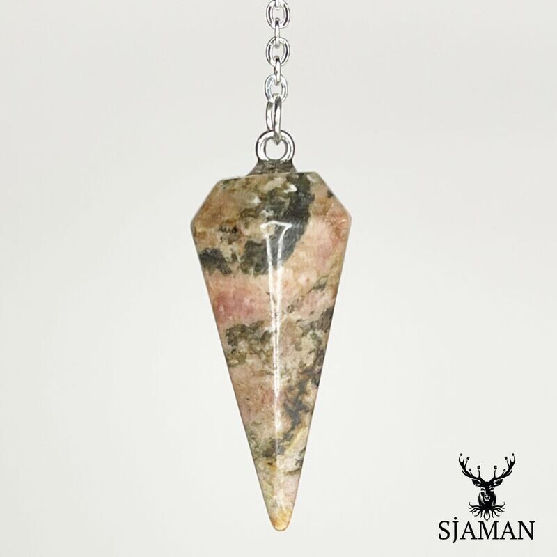 Pendule conique en Rhodonite