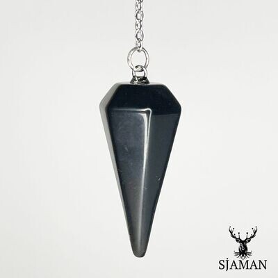 Pendule conique en Obsidienne noire