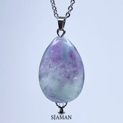 Pendentif Larme Fluorite