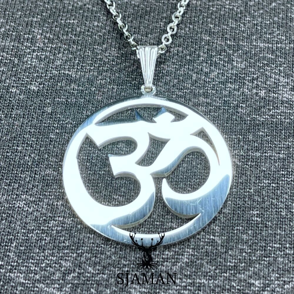 Pendentif AUM argenté