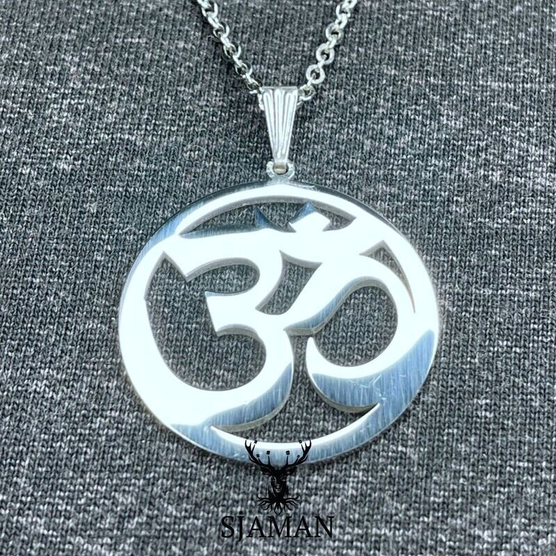 Pendentif AUM argenté