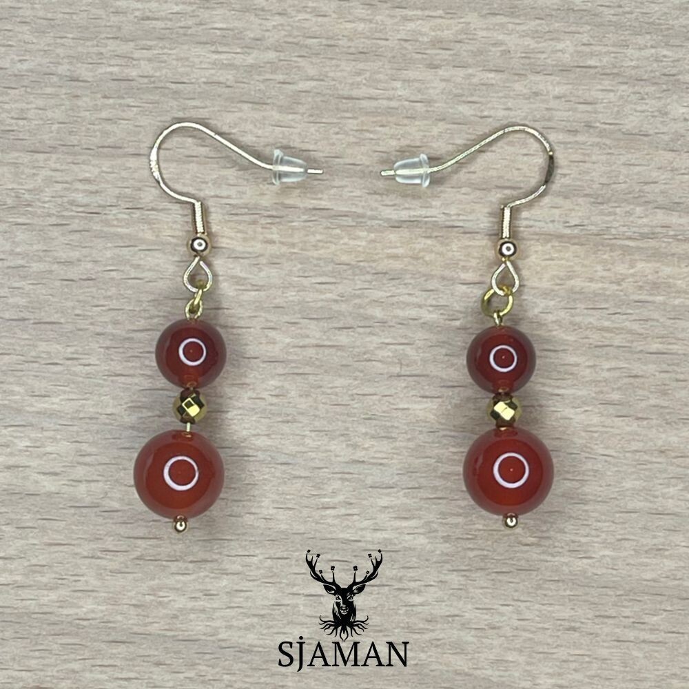 Boucles d'oreilles Cornaline