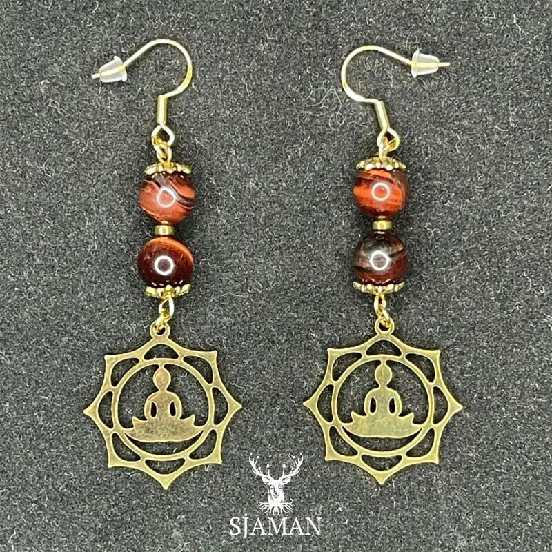 Boucles d'oreilles Oeil de Taureau et Bouddha