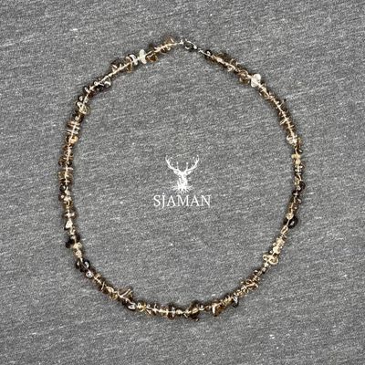 Collier baroque en Cristal de Roche Fumé