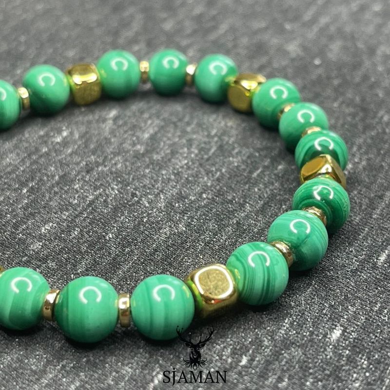 Bracelet en Malachite AA
