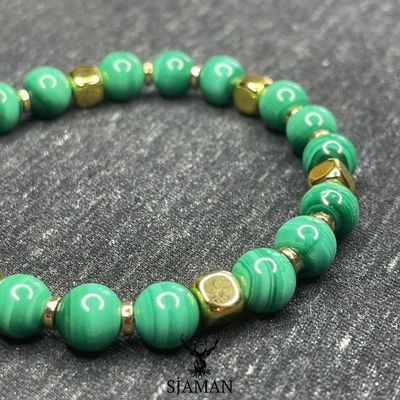 Bracelet en Malachite AA