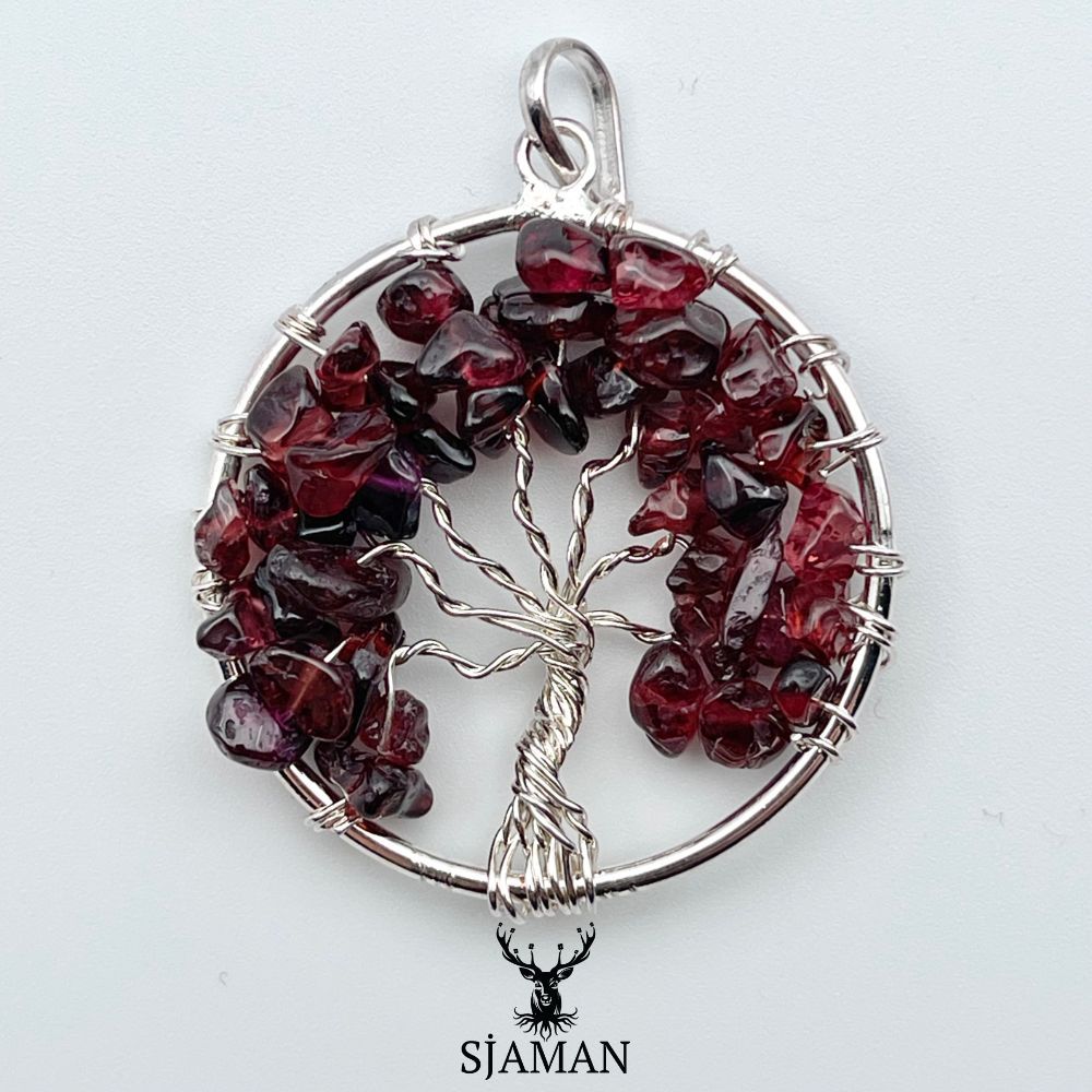 Pendentif Arbre de Vie Grenat