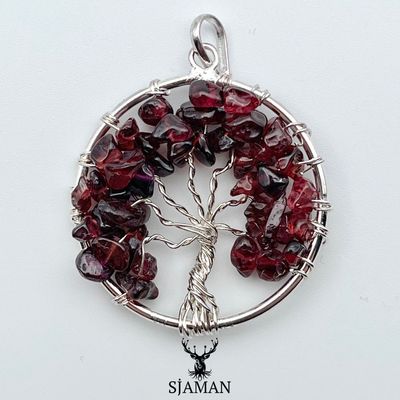 Pendentif Arbre de Vie Grenat