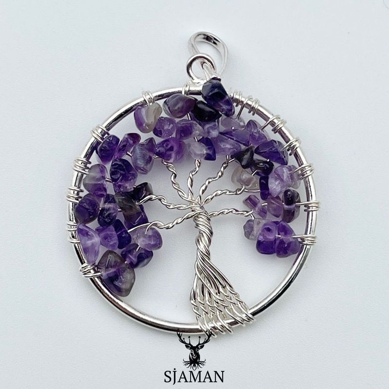 Pendentif Arbre de Vie Améthyste