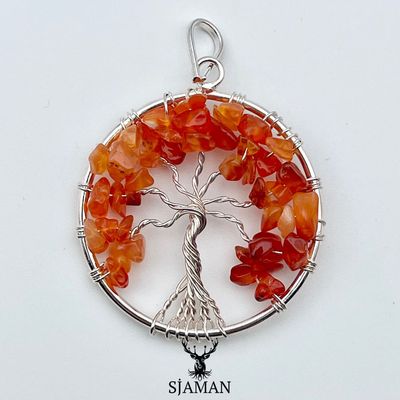 Pendentif Arbre de Vie Cornaline