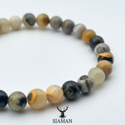 Bracelet Jaspe Bumblebee AA 6 mm