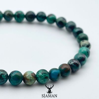 Bracelet Chrysocolle Shattuckite AA 6 mm