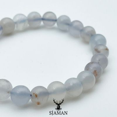 Bracelet Calcédoine Bleue