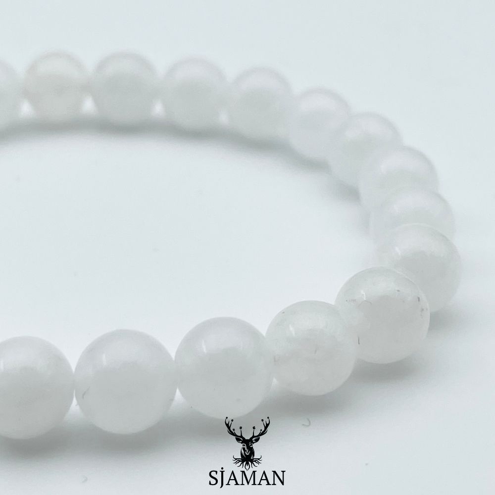 Bracelet Jade Blanc 8 mm