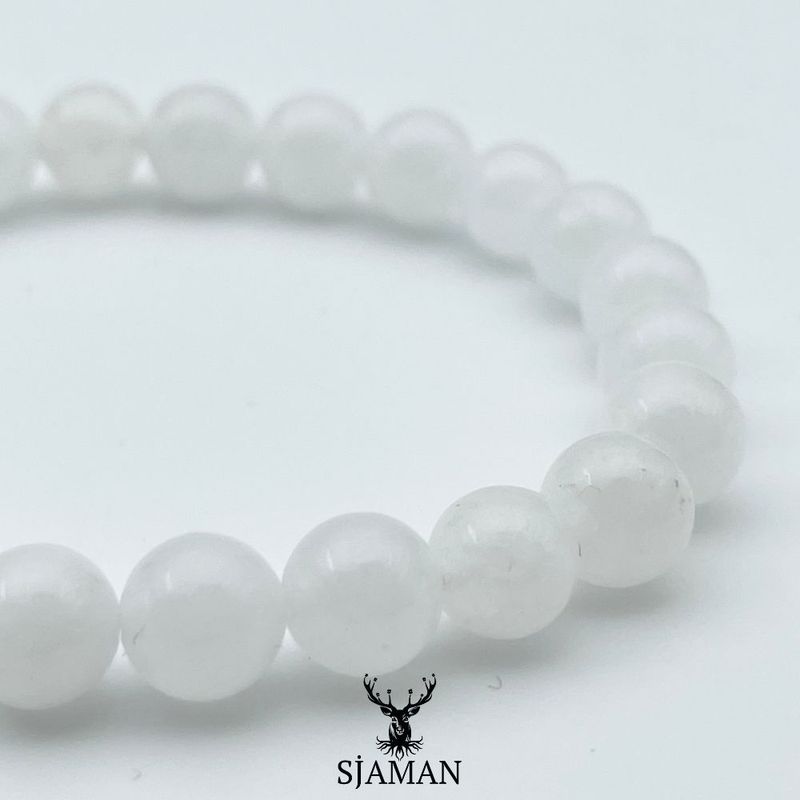 Bracelet Jade Blanc 8 mm