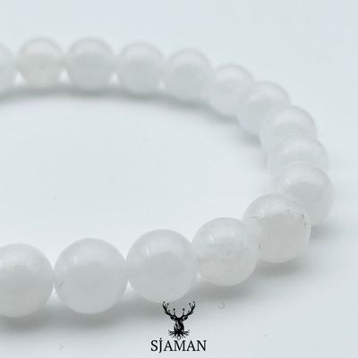 Bracelet Jade Blanc 8 mm