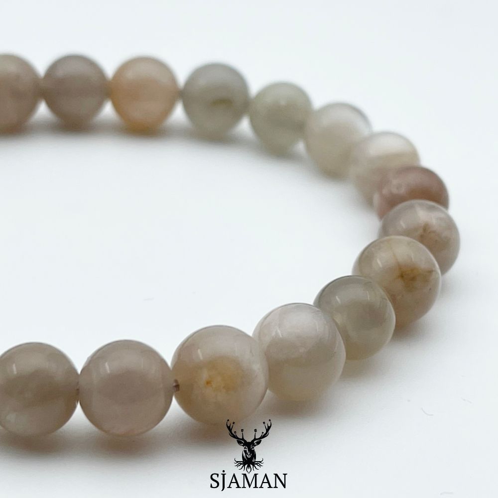 Bracelet Pierre de Lune Grise 8 mm AA