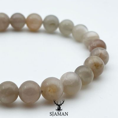 Bracelet Pierre de Lune Grise 8 mm AA