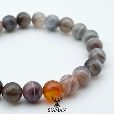 Bracelet Agate du Botswana 8 mm AA