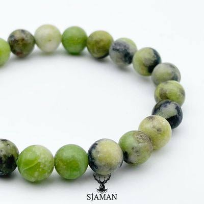 Bracelet "Confiance en soi" en Chrysoprase Citron 8 mm