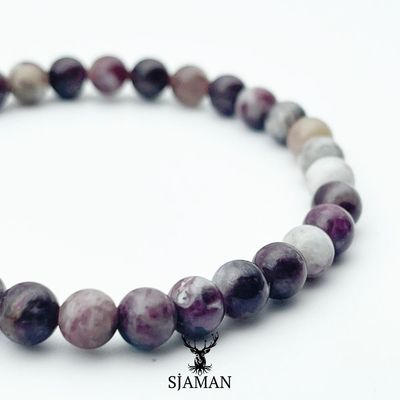 Bracelet Tourmaline Rose sur Rubellite 6mm