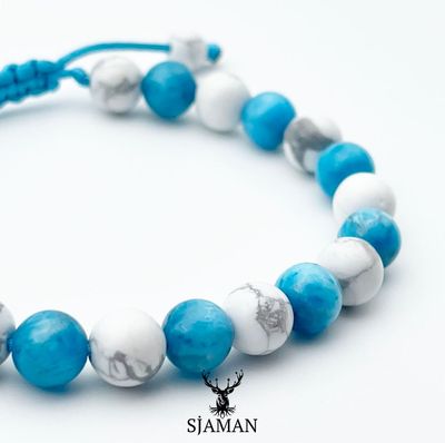 Bracelet "Apaisement" en Apatite et Howlite