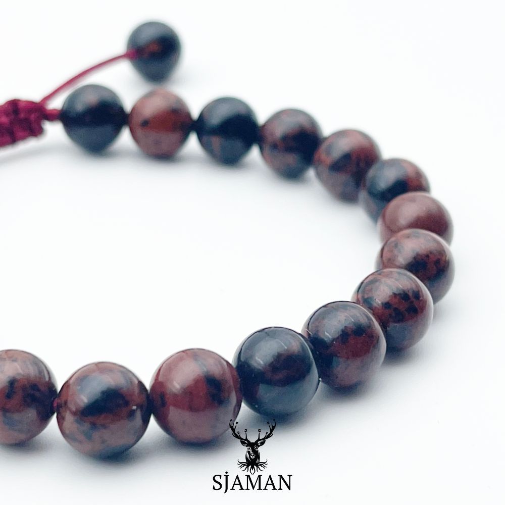 Bracelet Obsidienne Acajou 8mm