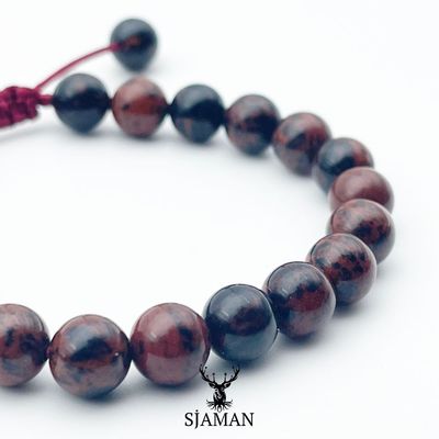 Bracelet Obsidienne Acajou 8mm