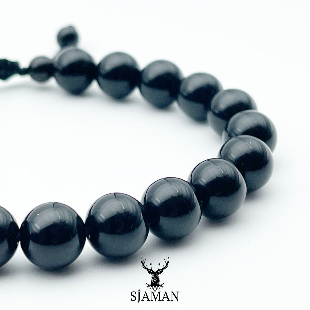 Bracelet Obsidienne Noire 10mm