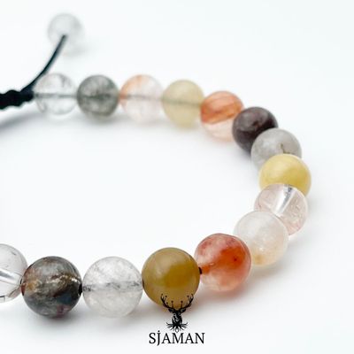 Bracelet Quartz Lodolite 8mm
