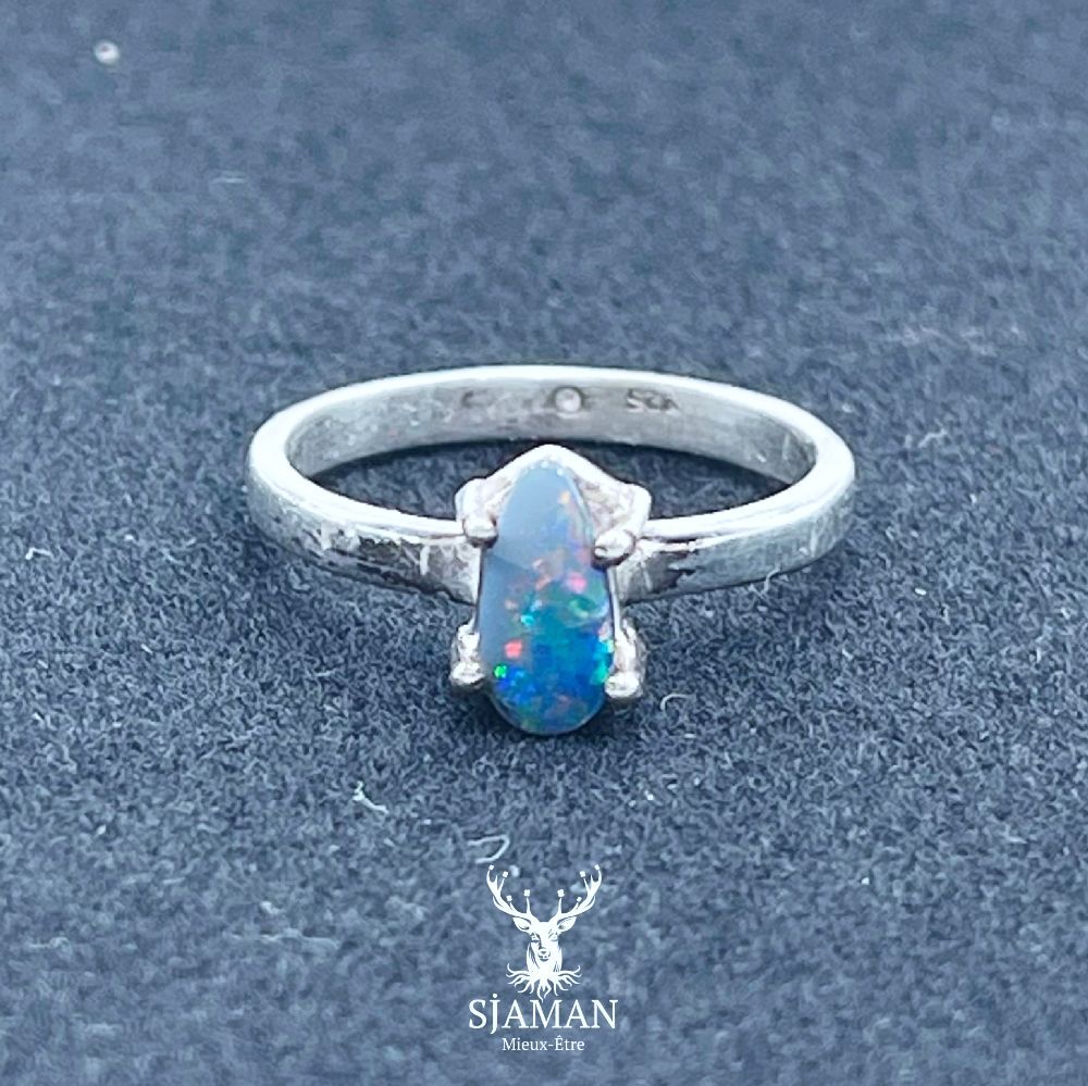 Bague Opale d'Australie Arg. 925 T54 Bague Opale d'Australie Arg. 925 T54