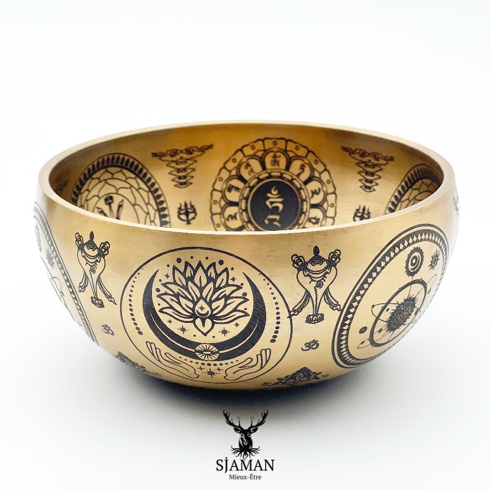 Bol chantant gravé Double Vajra Bol chantant gravé Double Vajra