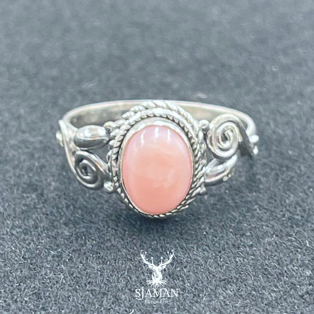 Bague Opale Rose Arg. 925 T54 Bague Opale Rose Arg. 925 T54