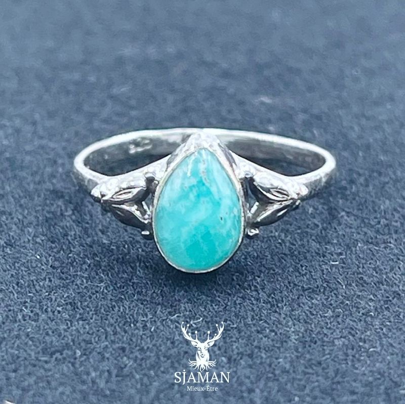 Bague Amazonite Arg. 925 T52