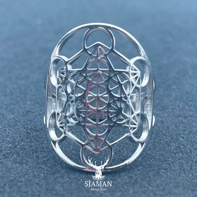 Bague Inox Cube de Metatron