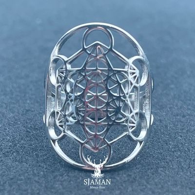 Bague Inox Cube de Metatron Bague Inox Cube de Metatron